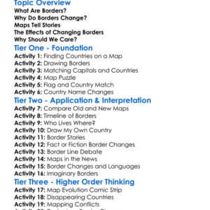 Changing World Maps And Borders Worksheet Activity Booklet
