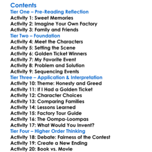 Charlie And The Chocolate Factory Roald Dahl Worksheet Activity Booklet