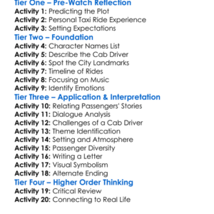 Chicago Cab 1998 Worksheet Activity Booklet