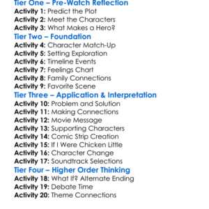 Chicken Little Worksheet Activity Booklet