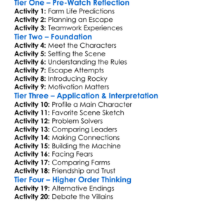 Chicken Run Worksheet Activity Booklet