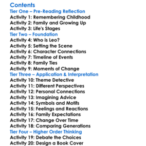 Childhood Boyhood Youth Leo Tolstoy Worksheet Activity Booklet