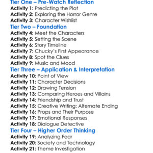 Childs Play 2 1990 Worksheet Activity Booklet