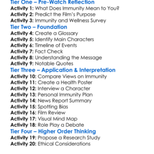 Choosing Real Immunity 2019 Worksheet Activity Booklet