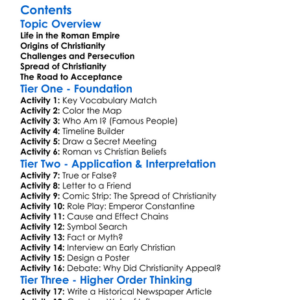 Christianitys Rise In The Roman Empire Worksheet Activity Booklet