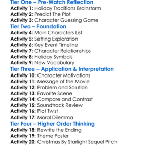 Christmas By Starlight 2020 Worksheet Activity Booklet