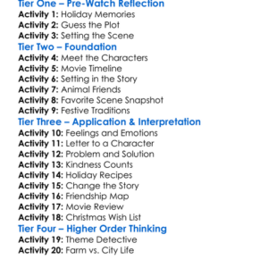 Christmas On Mistletoe Farm 2022 Worksheet Activity Booklet