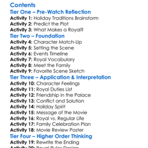 Christmas With A Prince Becoming Royal 2019 Worksheet Activity Booklet