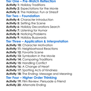 Christmas With The Kranks Worksheet Activity Booklet
