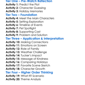 Christmas With Tucker 2013 Worksheet Activity Booklet