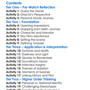 Cinema Of Unease A Personal Journey By Sam Neill 1995 Worksheet Activity Booklet