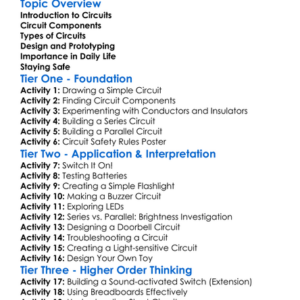 Circuit Design And Prototyping Worksheet Activity Booklet