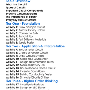 Circuit Design Worksheet Activity Booklet