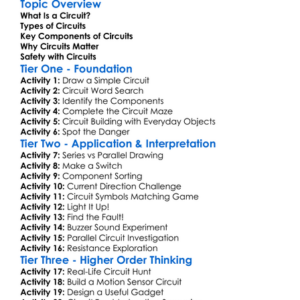 Circuits And Components Worksheet Activity Booklet