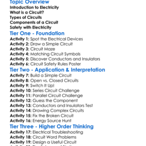 Circuits And Electricity Worksheet Activity Booklet