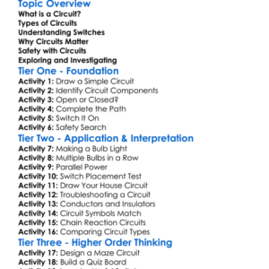 Circuits And Switches Worksheet Activity Booklet