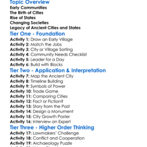 Cities And States Emergence Worksheet Activity Booklet