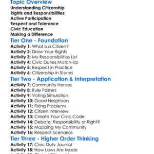 Citizenship And Civic Duties Worksheet Activity Booklet