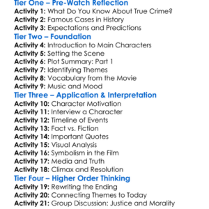 City Of Lies 2018 Worksheet Activity Booklet