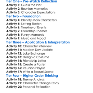 Class Reunion 1982 Worksheet Activity Booklet