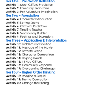 Clifford The Big Red Dog Worksheet Activity Booklet