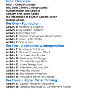 Climate Change And Activism Worksheet Activity Booklet
