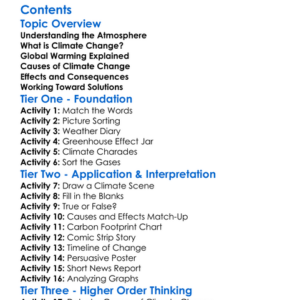 Climate Change And Global Warming Worksheet Activity Booklet