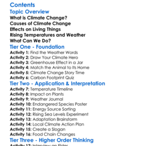 Climate Change And Its Impact On Living Things Worksheet Activity Booklet