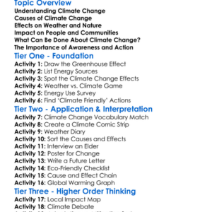 Climate Change And Its Impacts Worksheet Activity Booklet