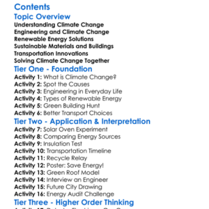 Climate Change Solutions In Engineering Worksheet Activity Booklet