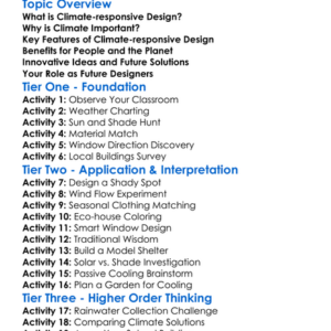 Climate-Responsive Design Worksheet Activity Booklet