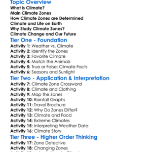 Climates And Climate Zones Worksheet Activity Booklet