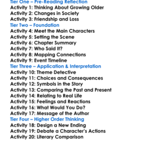 Closing Time Joseph Heller Worksheet Activity Booklet