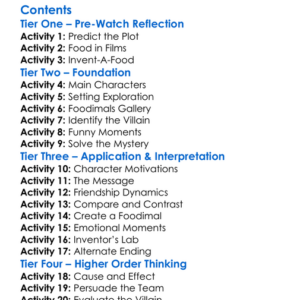 Cloudy With A Chance Of Meatballs 2 2013 Worksheet Activity Booklet