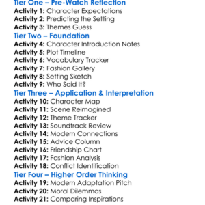 Clueless 1995 Worksheet Activity Booklet