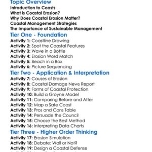 Coastal Erosion And Management Worksheet Activity Booklet