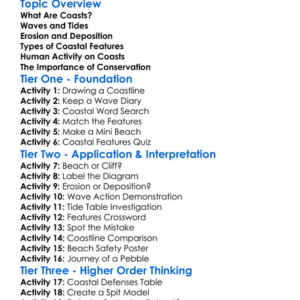 Coasts And Coastal Features Worksheet Activity Booklet