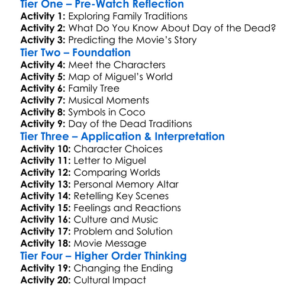 Coco Worksheet Activity Booklet