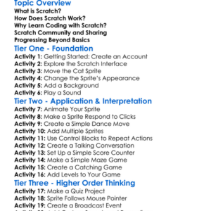 Coding With Scratch Worksheet Activity Booklet