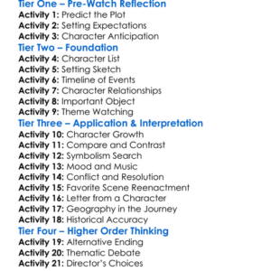 Cold Mountain 2003 Worksheet Activity Booklet