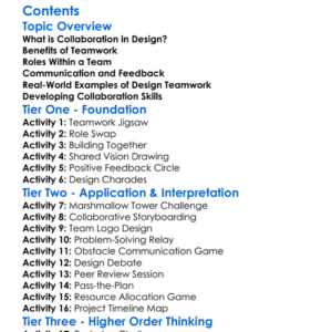 Collaboration And Teamwork In Design Worksheet Activity Booklet