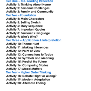 Collected Stories William Faulkner Worksheet Activity Booklet