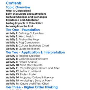 Colonialism And Its Impact On Cultures Worksheet Activity Booklet