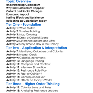 Colonialism And Its Impact Worksheet Activity Booklet