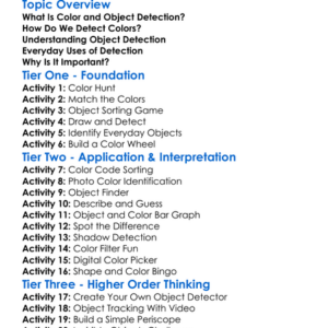 Color And Object Detection Worksheet Activity Booklet