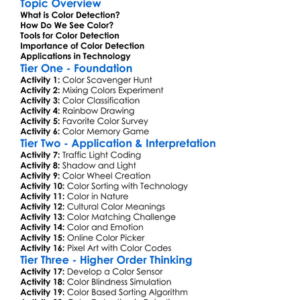 Color Detection Worksheet Activity Booklet