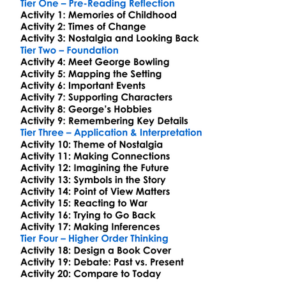 Coming Up For Air George Orwell Worksheet Activity Booklet