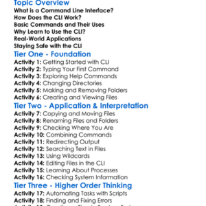 Command Line Interface Worksheet Activity Booklet