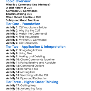 Command-Line Interfaces Worksheet Activity Booklet
