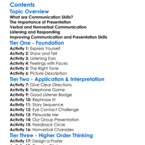 Communication And Presentation Skills Worksheet Activity Booklet